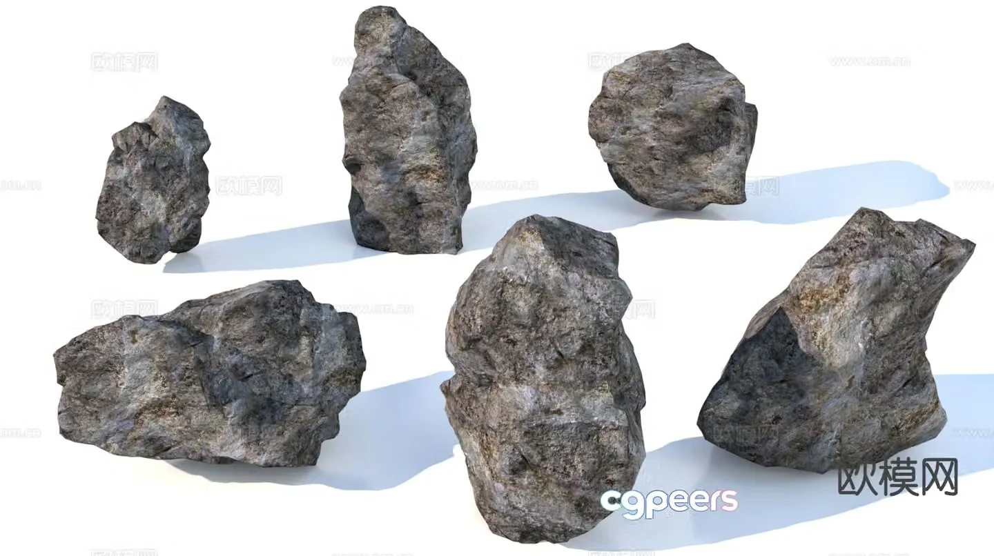 stone rock landscape stone 3d model