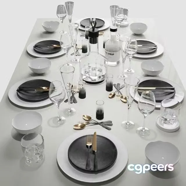 3ds Max Free – Table setting 002