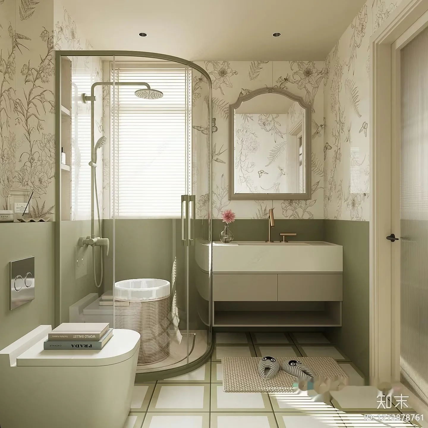 A Bathroom With A Modern Style 3D Model – 6703 – VRAY Render