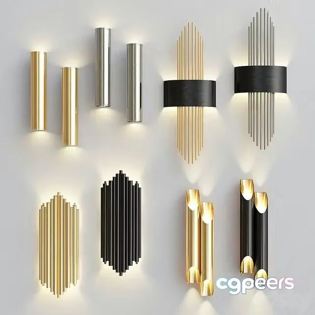 3ds Max Free – Four Nice Wall Lights_3