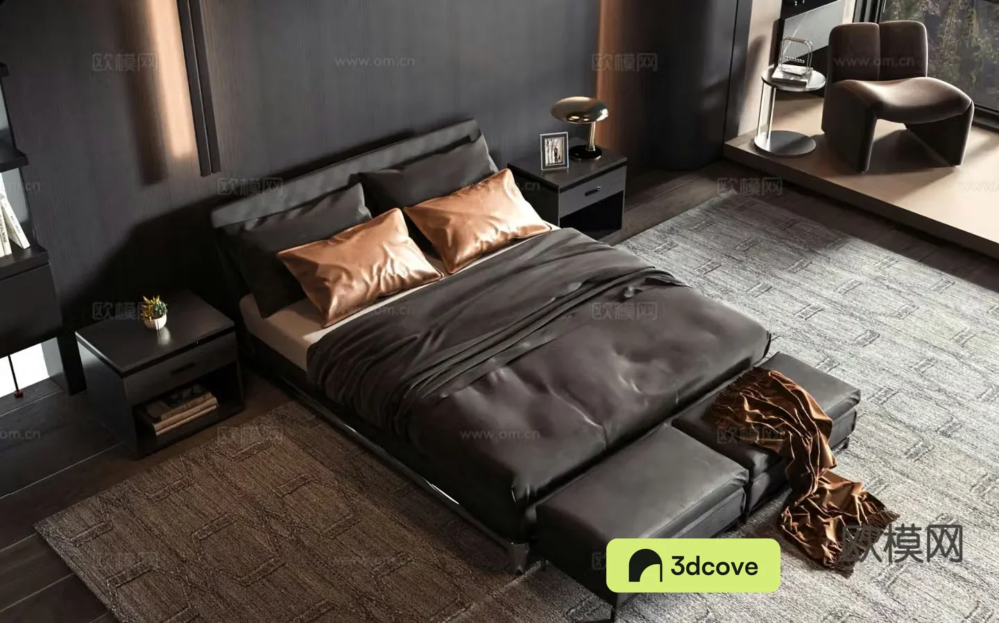 Modern double bed
