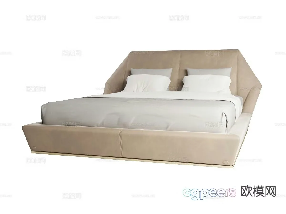 Longhi-YUME- Modern double bed 3d model