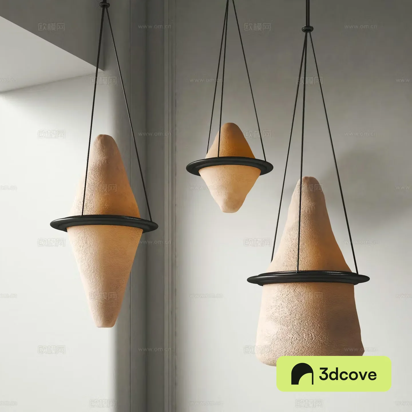 Wabi-sabi style chandelier