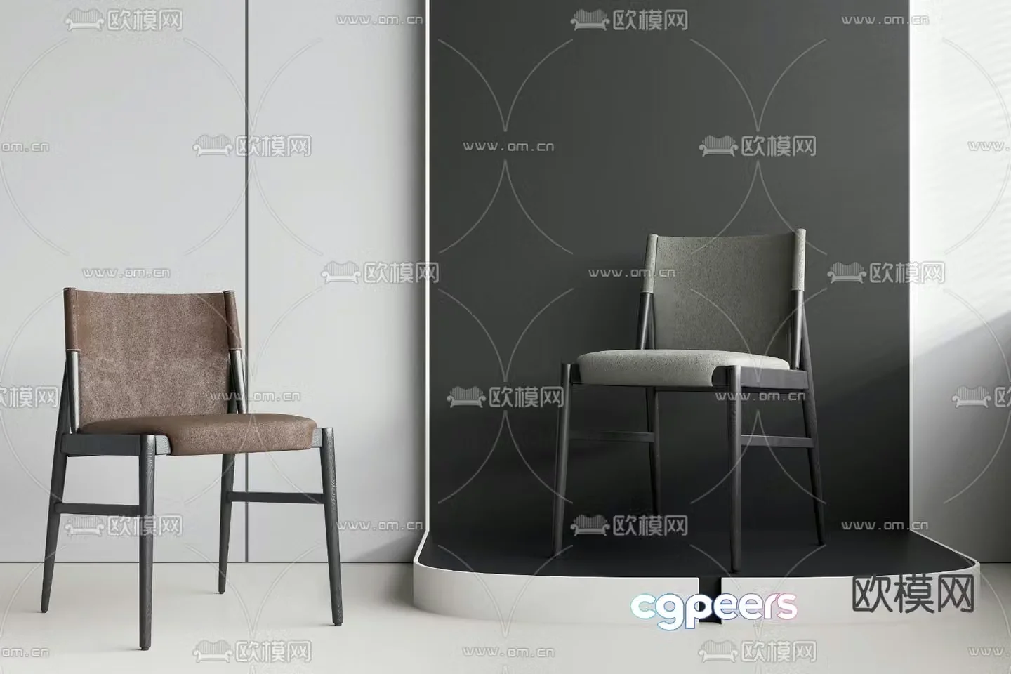 Modern chair dining chair 3d model