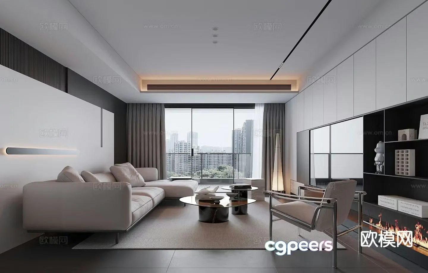 Modern living room 3d model