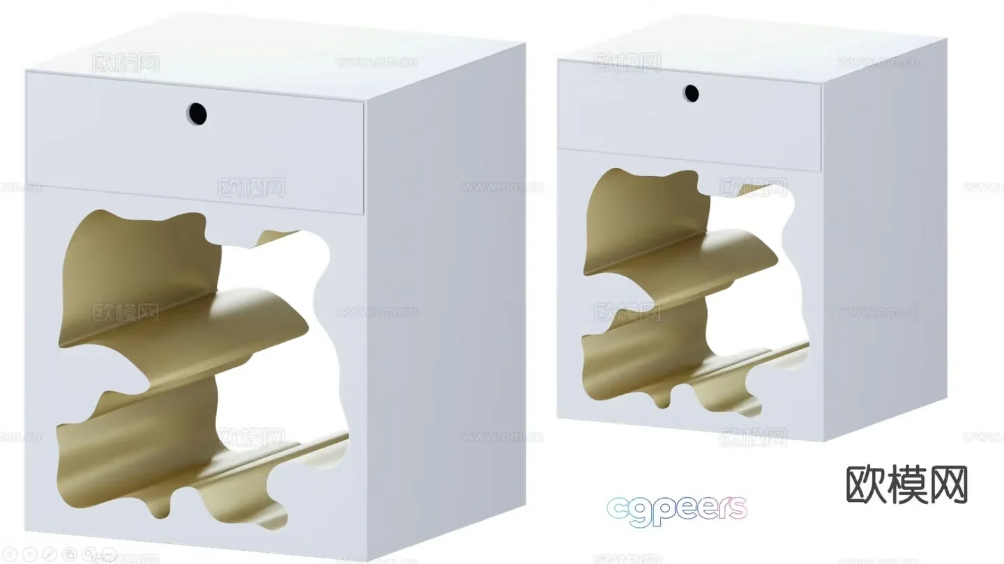 Creative bedside table 3d model