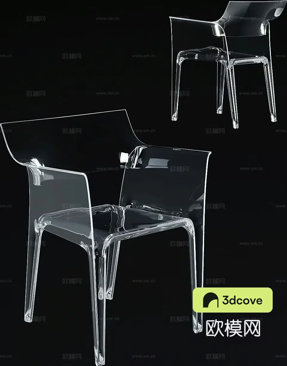 Modern acrylic chair single chair