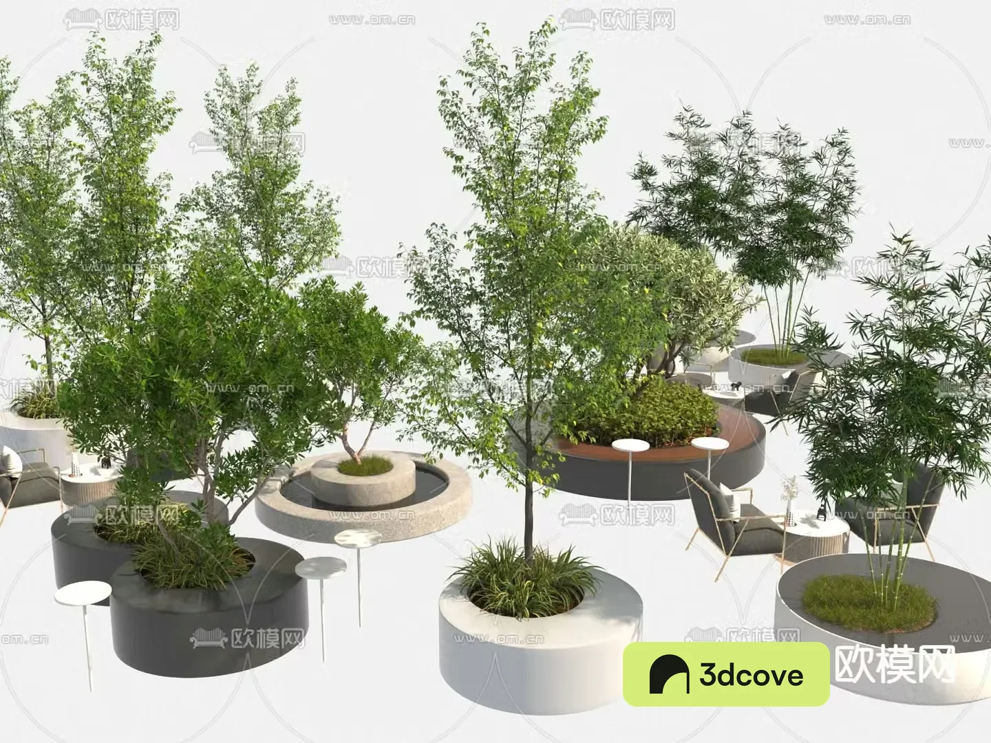 Outdoor chair Tree pool chair Park chair