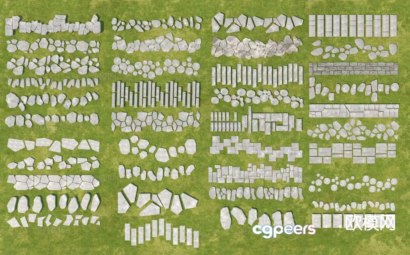 Park Tingbu bluestone gravel trail 3D model