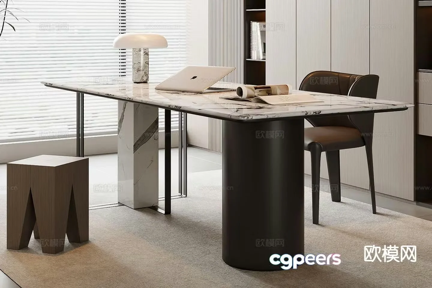 Modern desk chair 3d model