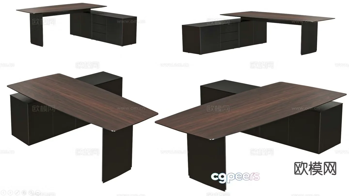 Modern manager desk 3d model