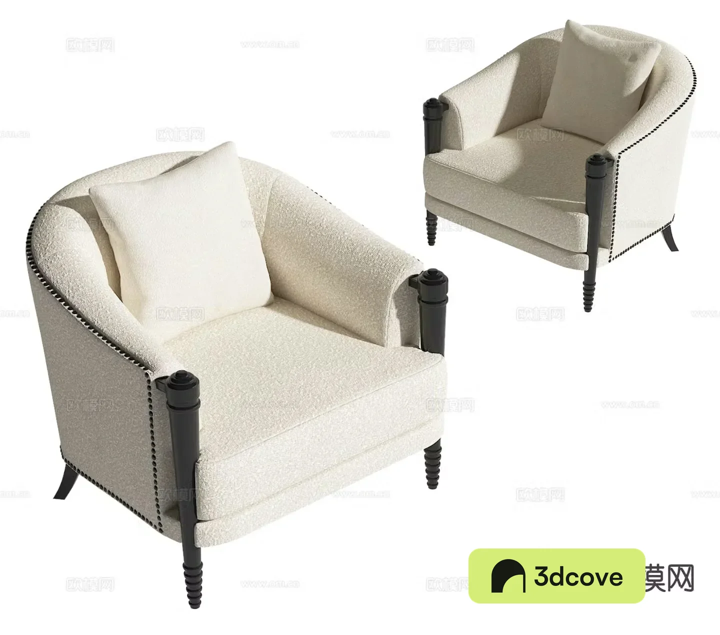 Simple European single sofa