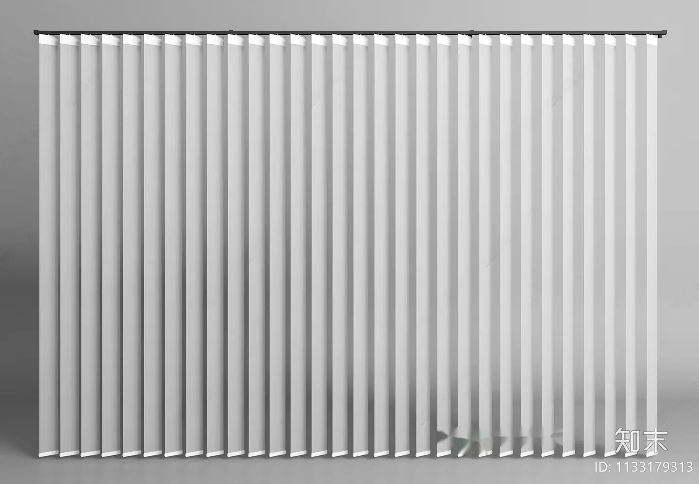 White Vertical Blinds 3D Model – 19211 – VRAY Render