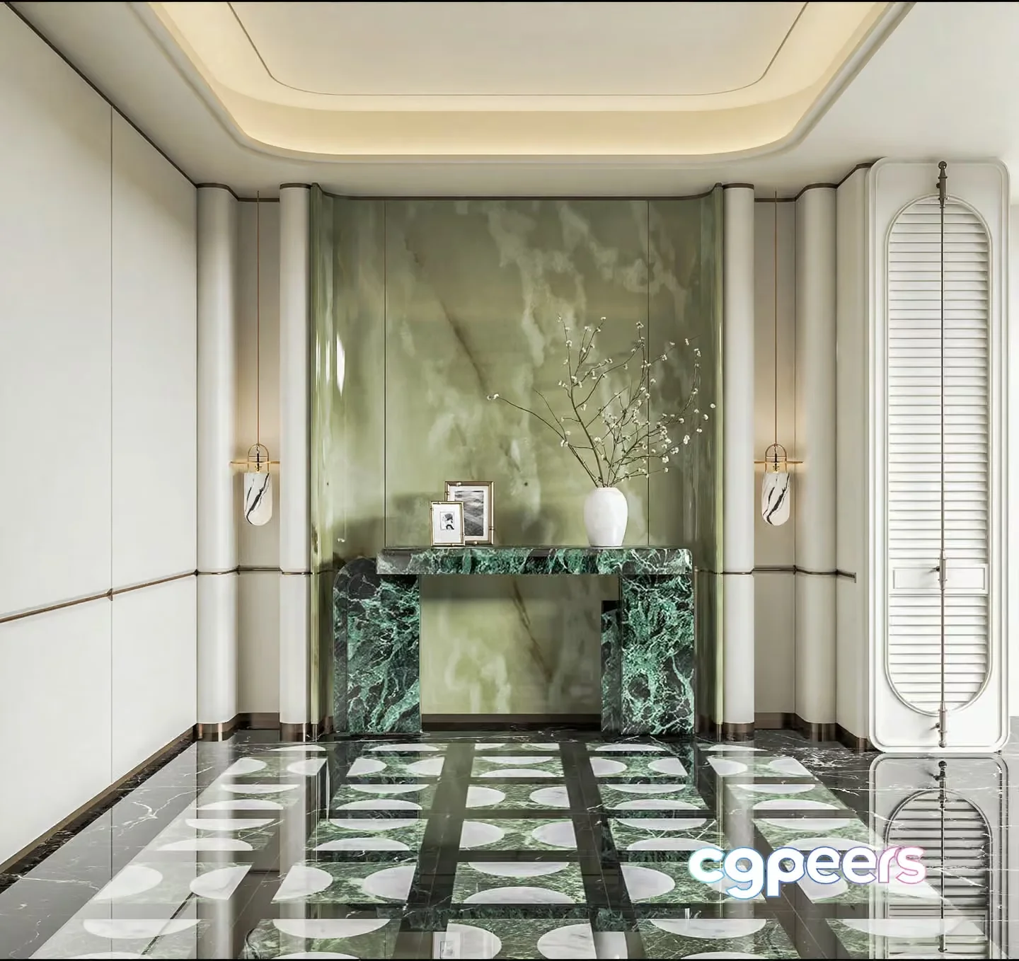 Modern Art Deco Room 3D Model – 17090 – VRAY Render