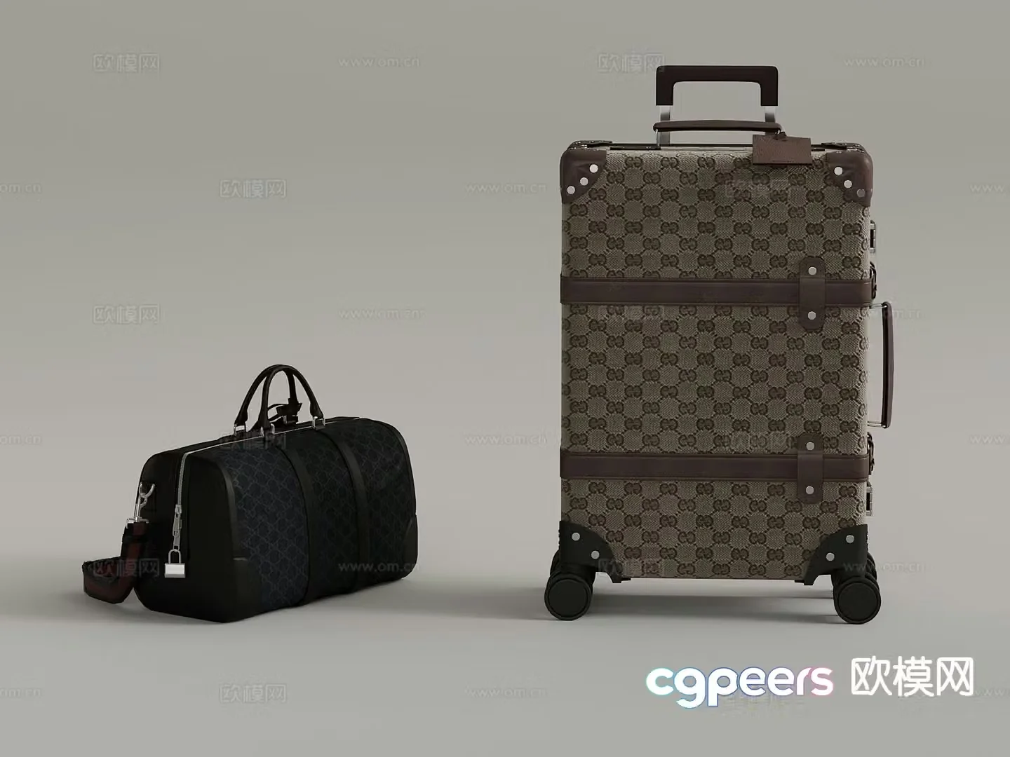 Bags Messenger Bag Suitcase Travel Case Flight Case 3D Model