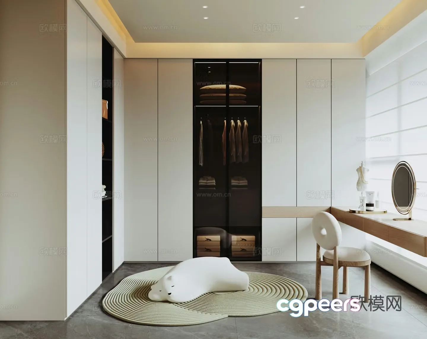 Modern cloakroom 3d model