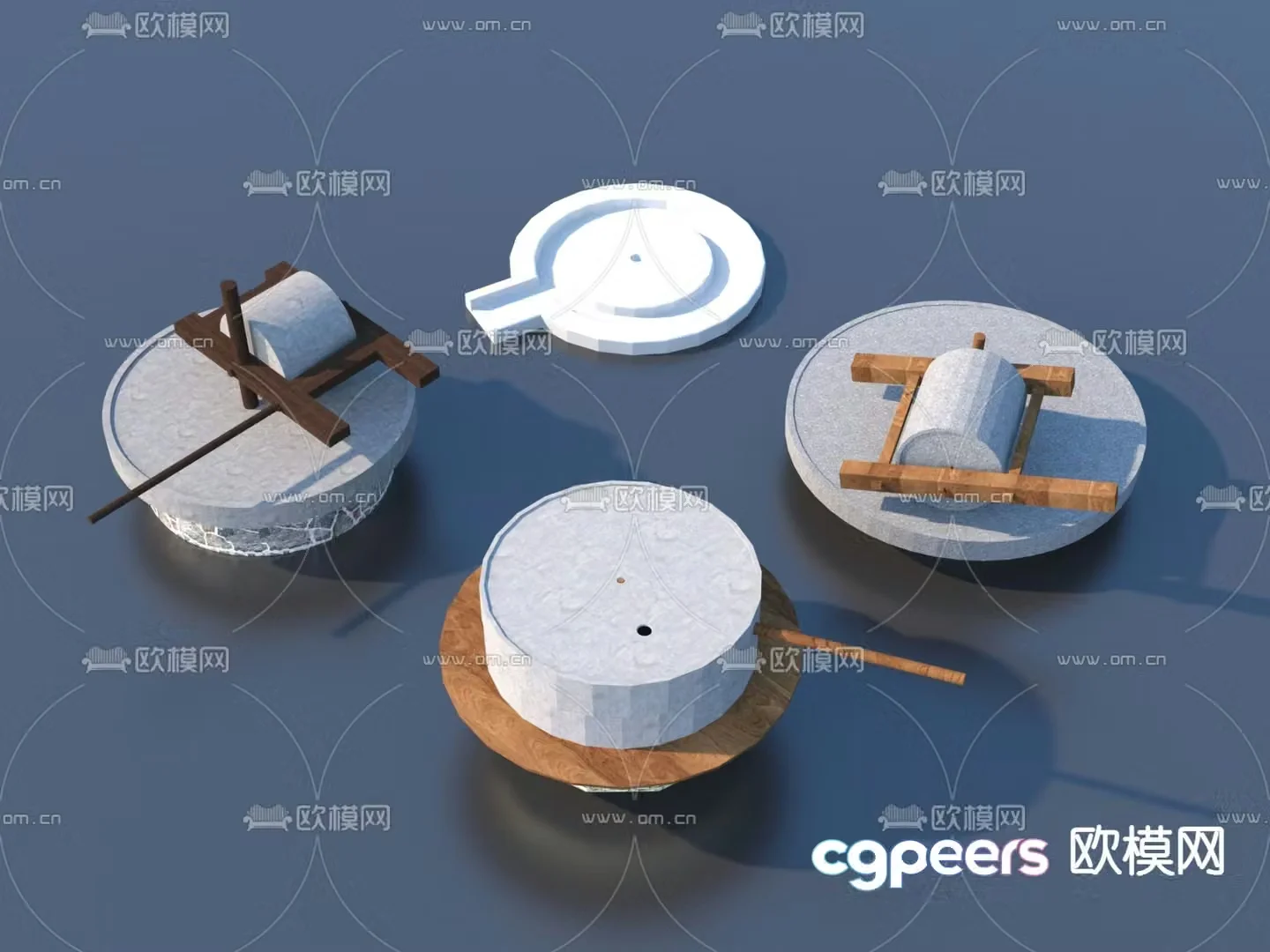 Millstone farm tools 3d model