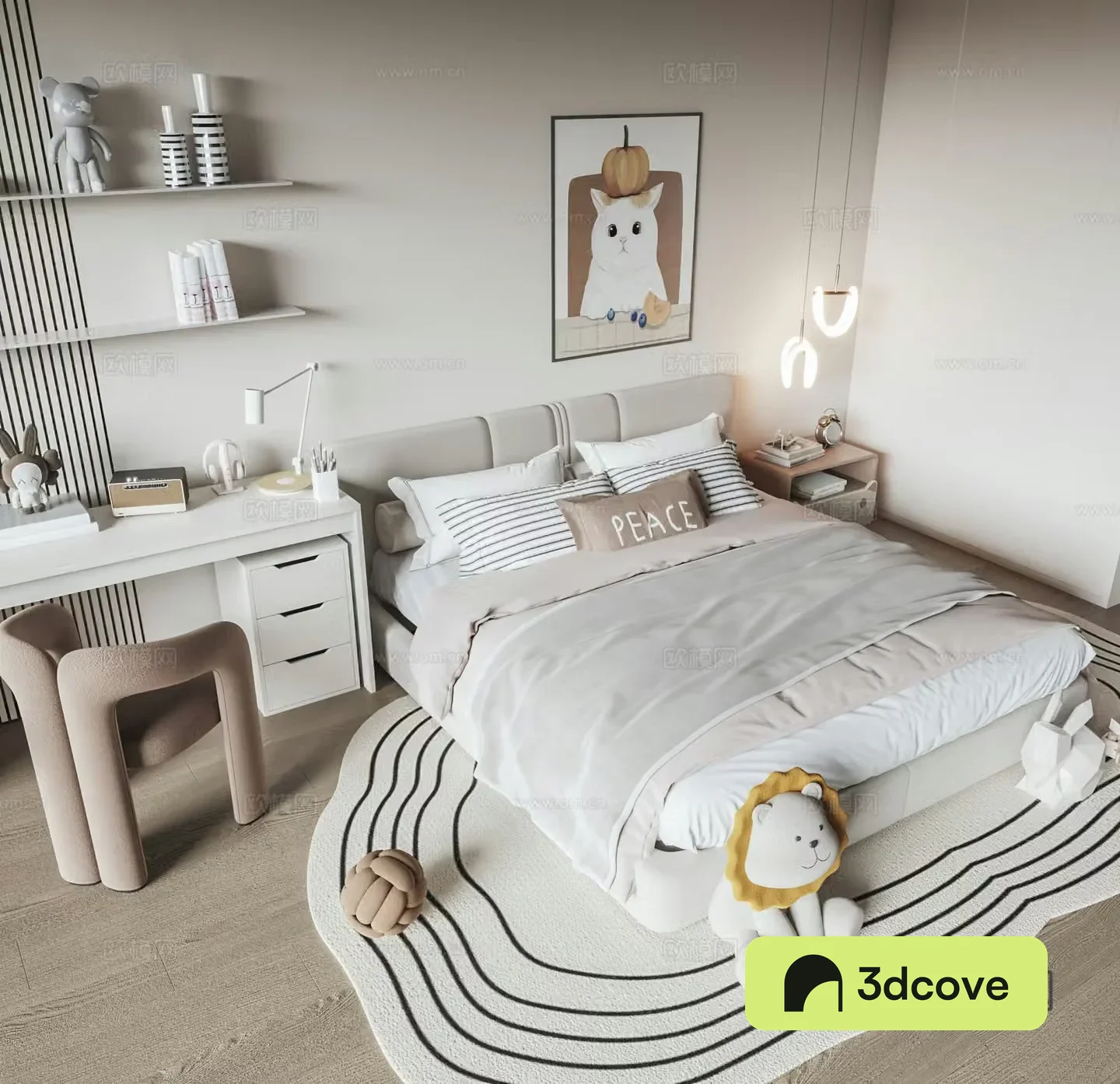 Cream style children’s bed