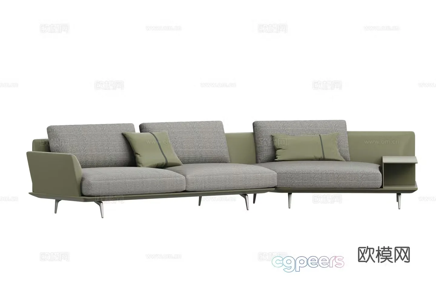 Modern multi-seater sofa corner sofa 3d model