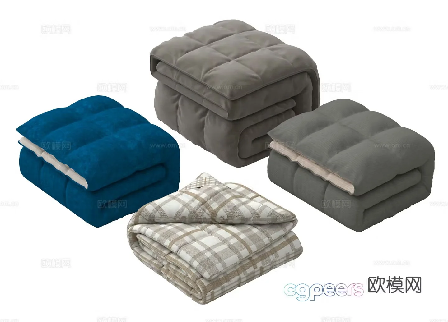 Bedding quilt 3d model