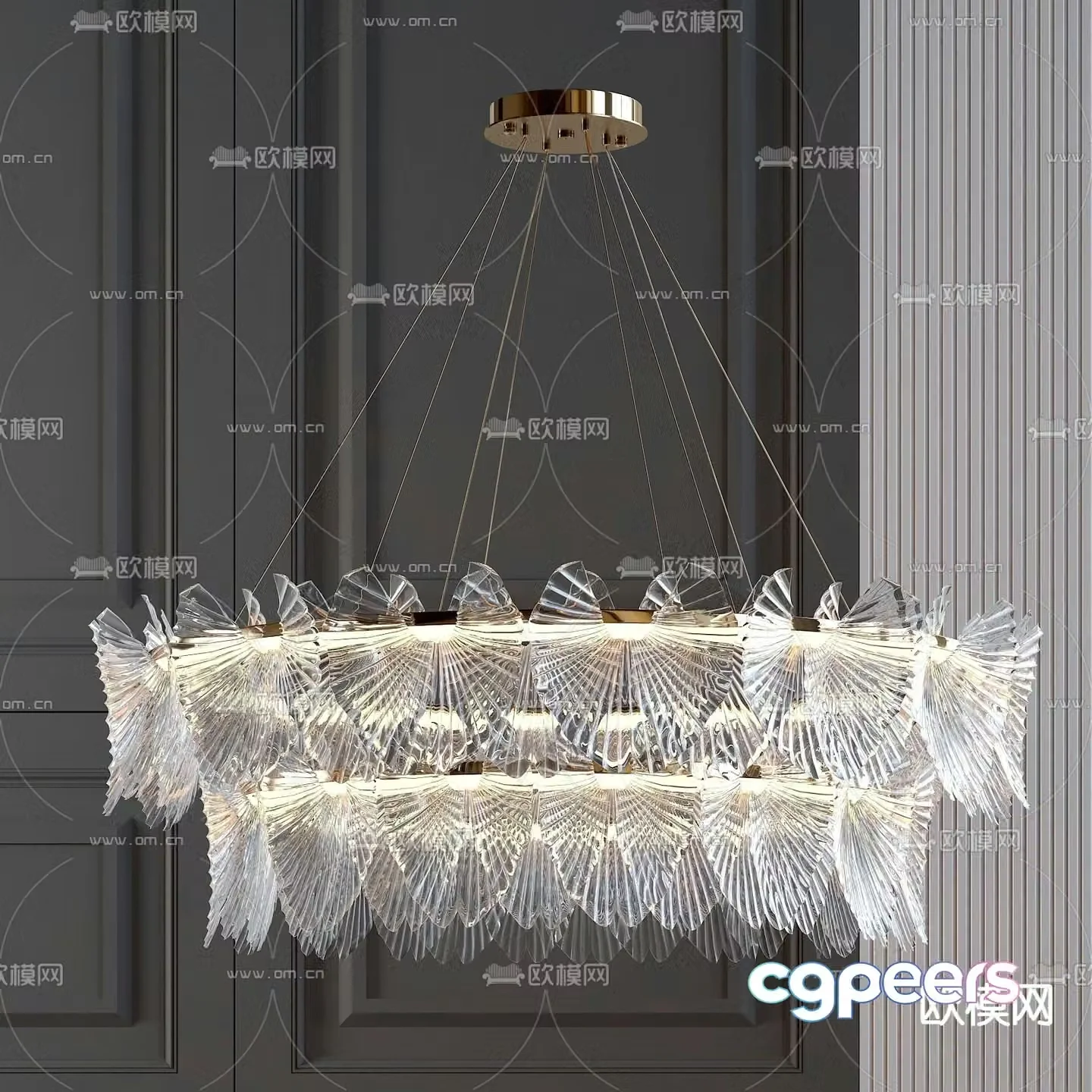 crystal chandelier hall chandelier 3d model
