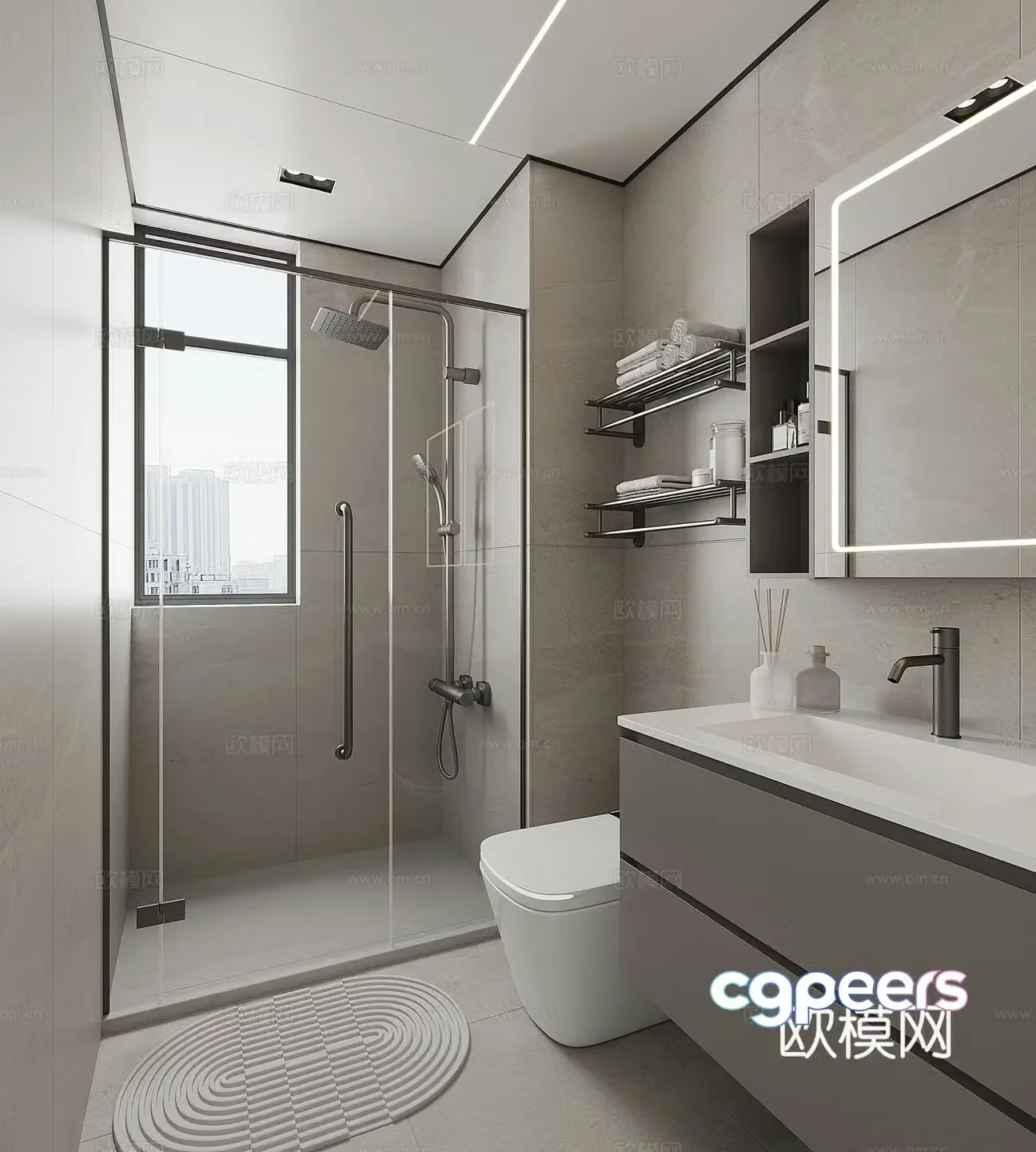 Modern bathroom 3d model