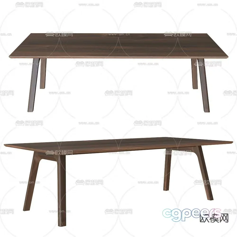 CondeHouse log style dining table 3d model
