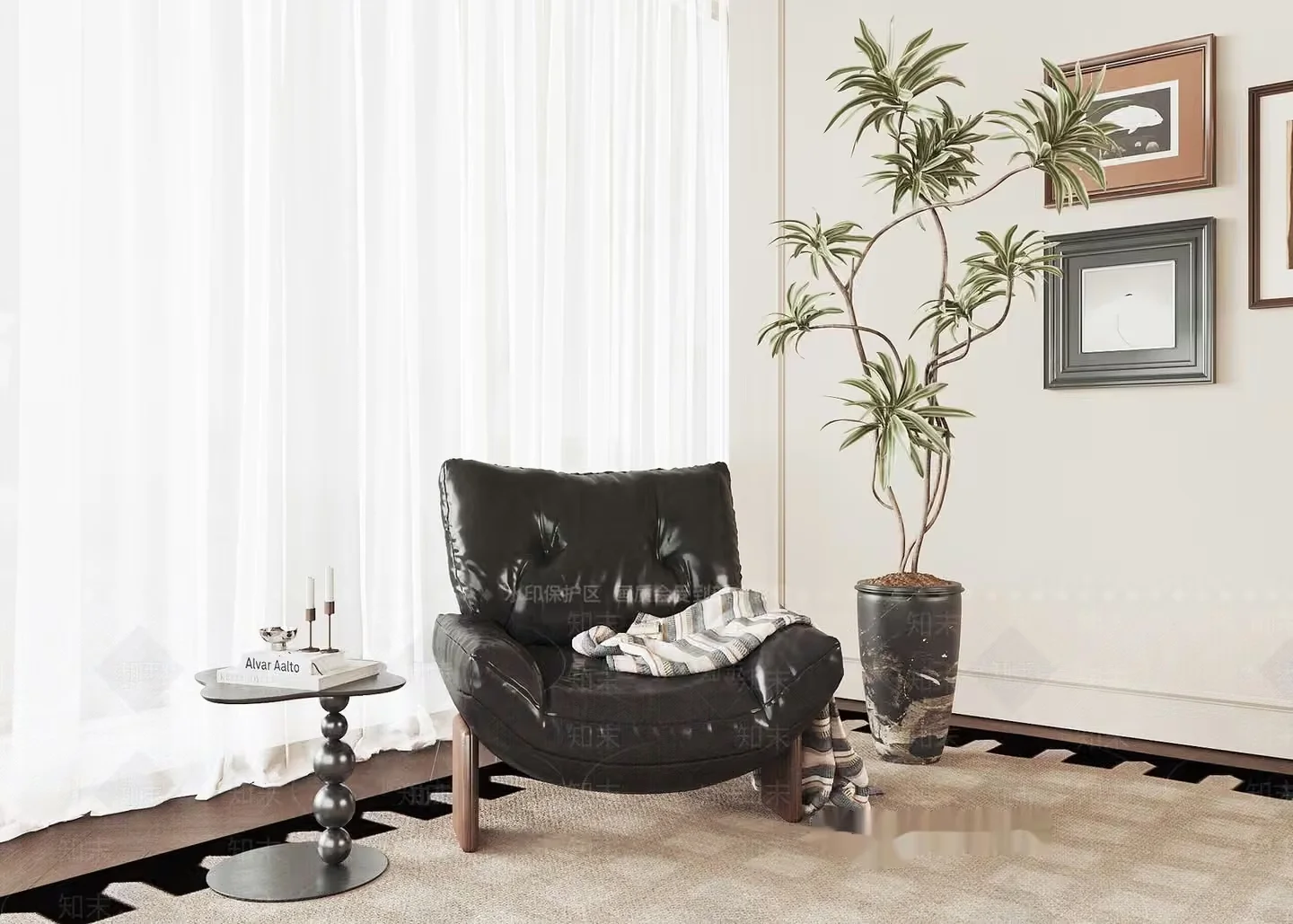 Cozy Living Room 3D Model – 2349 – VRAY Render