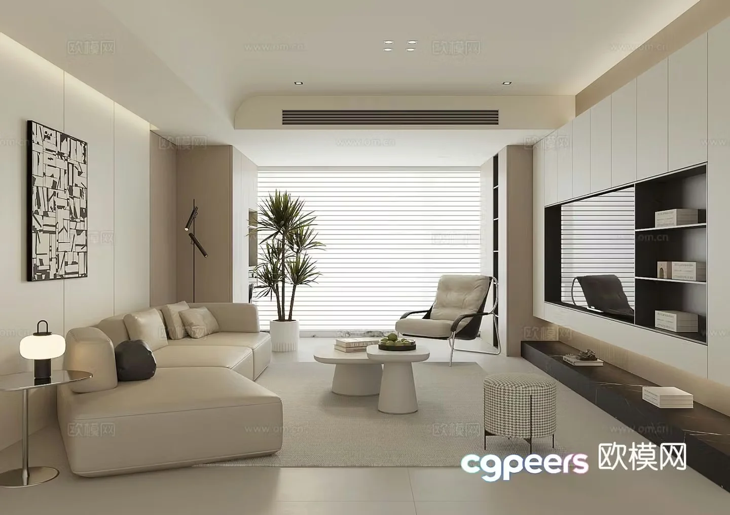 Modern living room 3d model