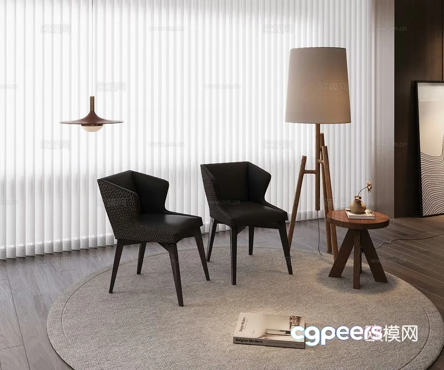 Italian single chair 3d model