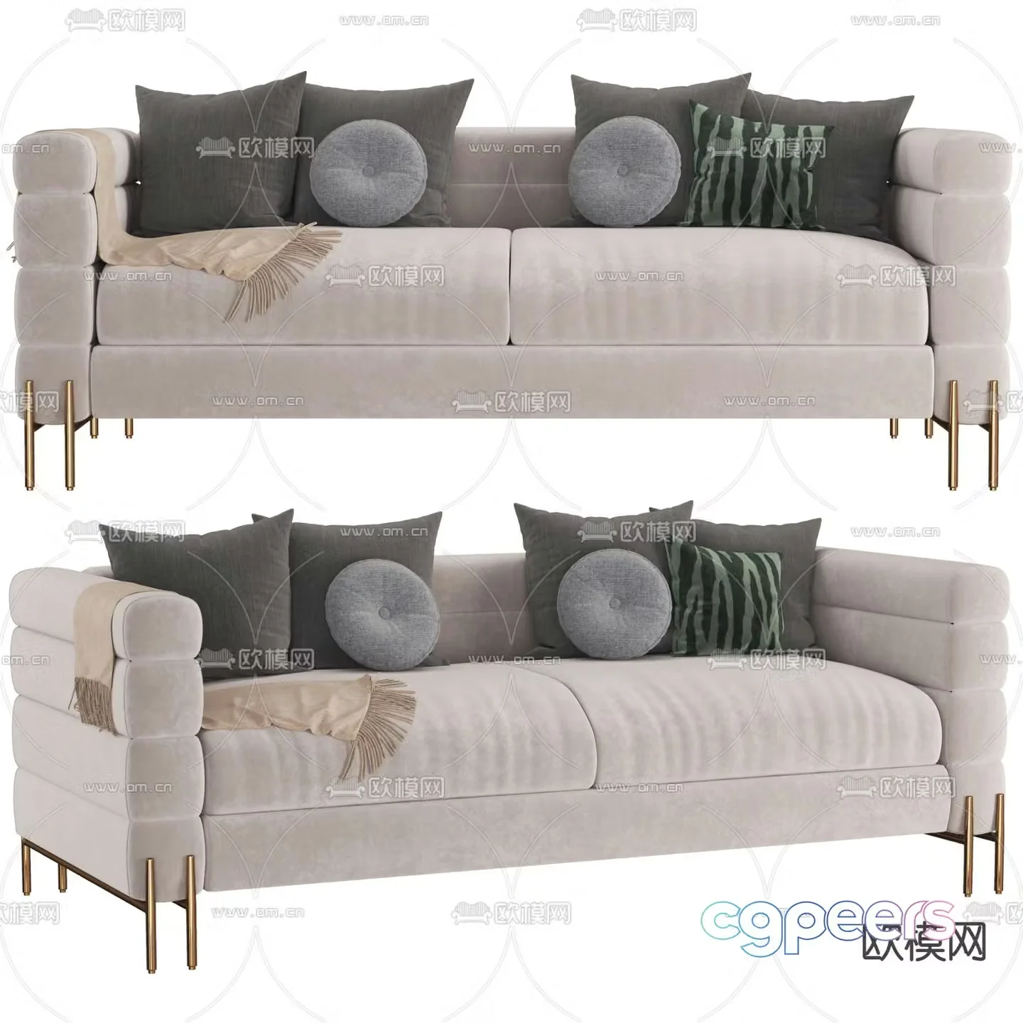 Sofa eichholtz YORK Double sofa 3D model