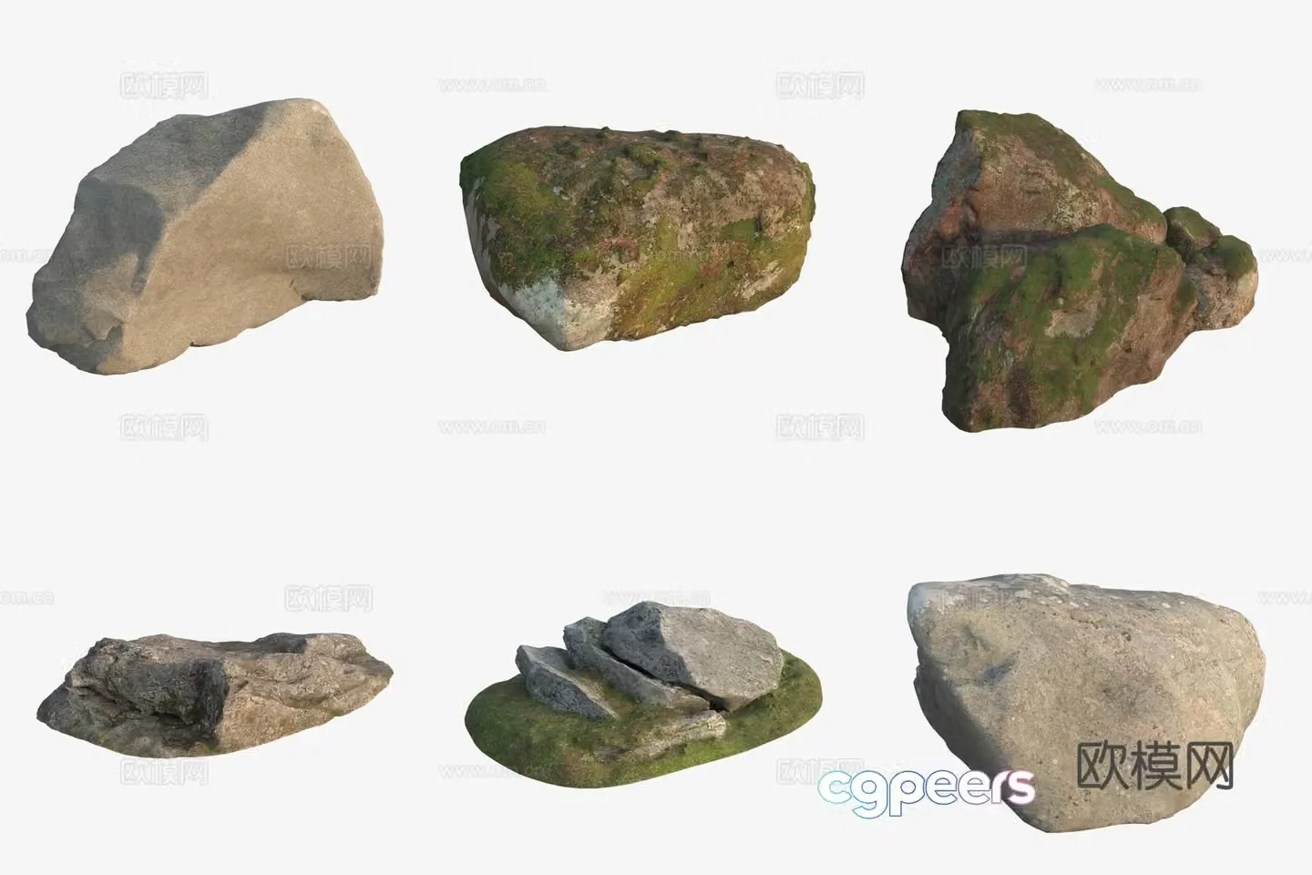 Big rocks by the sea 3d model