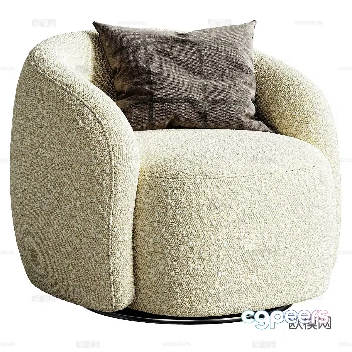 Modern Italian Joli fabric armchair 3d model