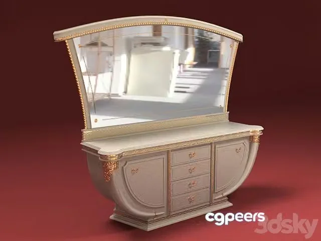 3ds Max Free – chest of drawers and mirror factories Vidal grau