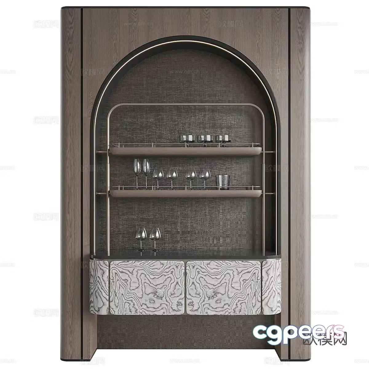 New Chinese wine cabinet 3D model