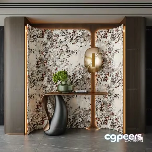 Modern Decorative Wall 3D Model – 5363 – VRAY Render