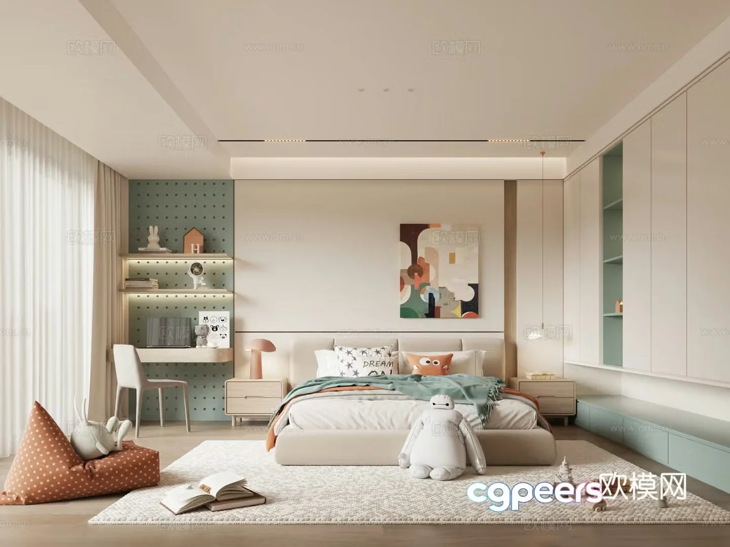 Modern children’s room 3d model