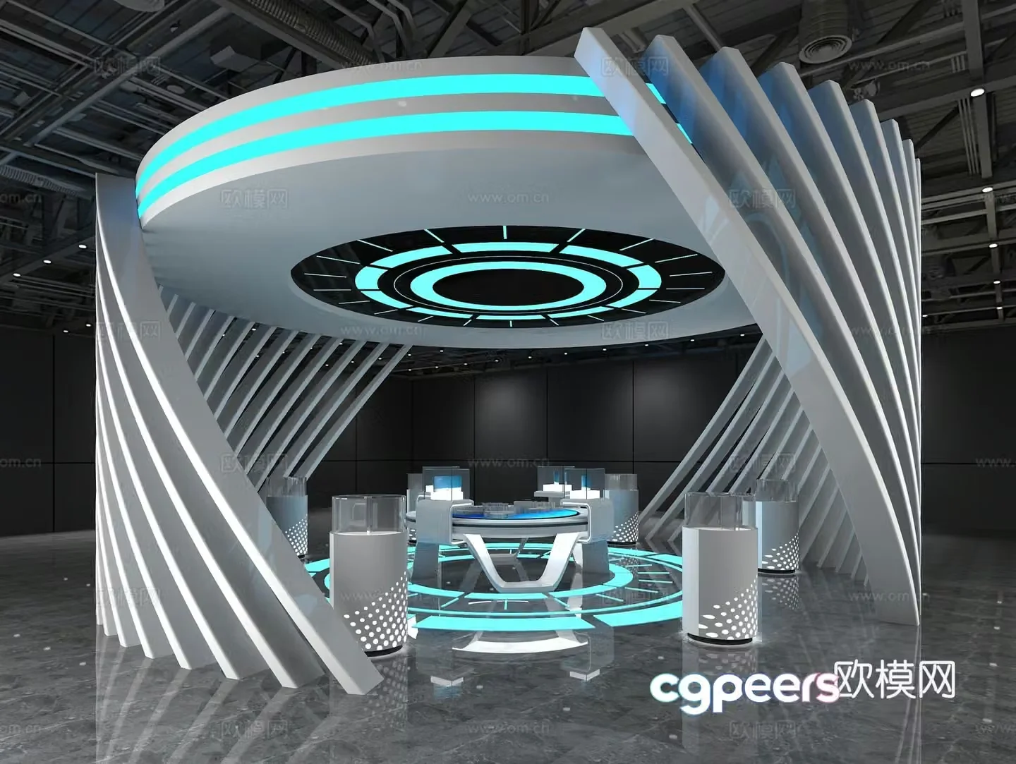 Modern Tech Exhibition 3D Model