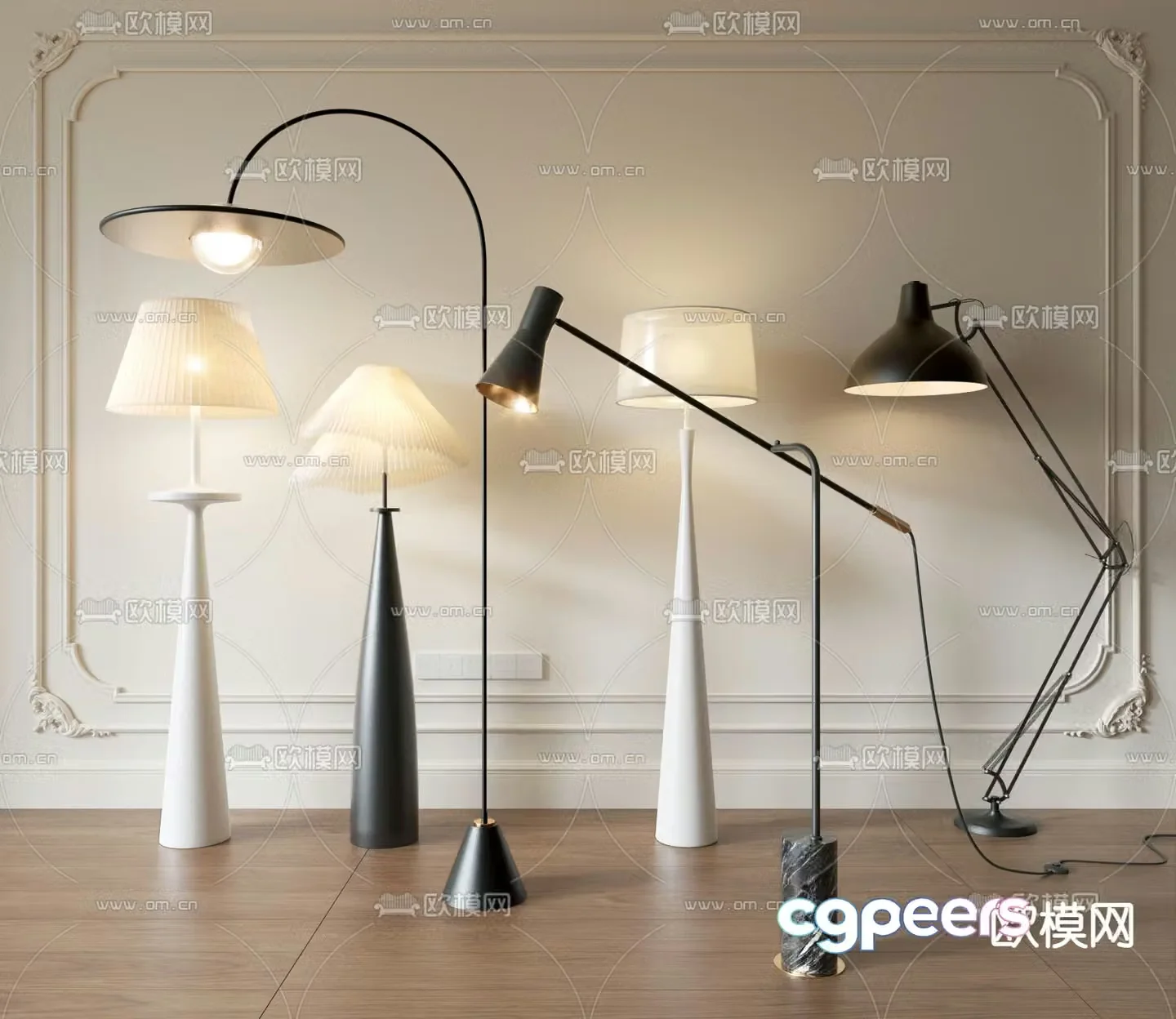 Modern floor lamp 3d model