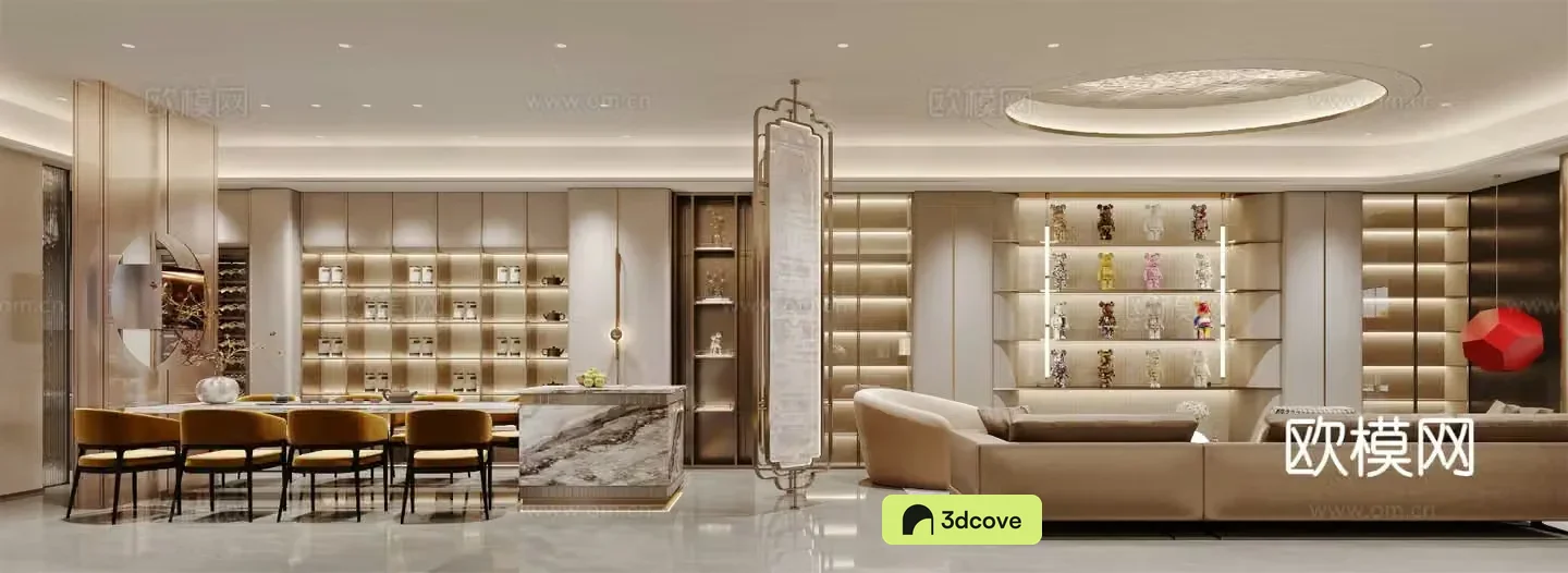 Light luxury stainless steel exhibition hall store