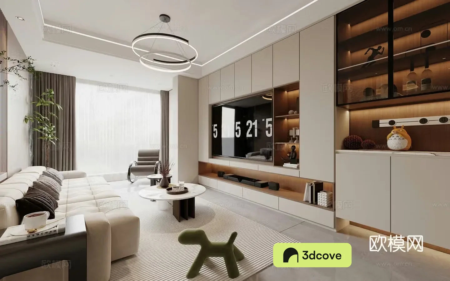 Modern living and dining kitchen