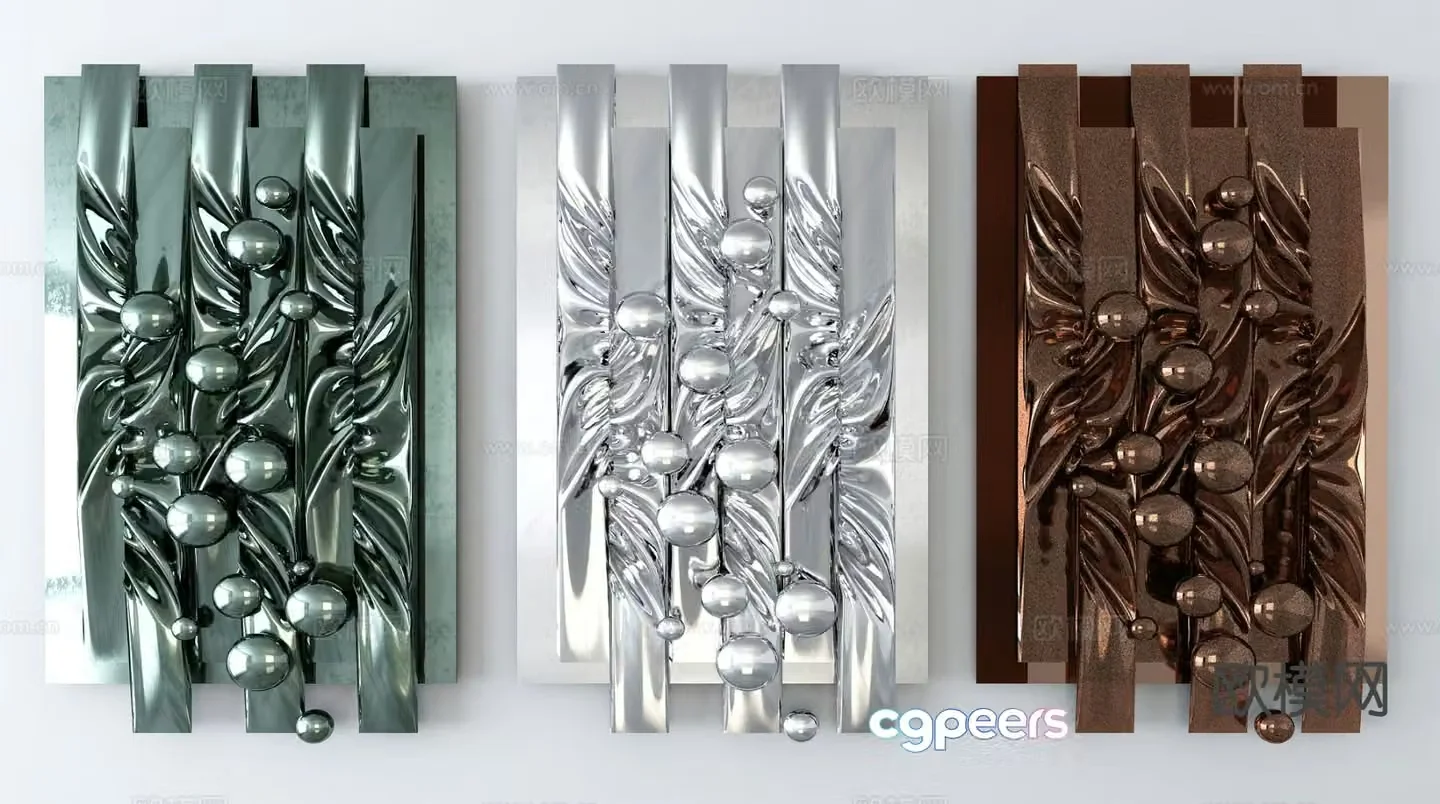 Metal wall decoration three-dimensional hanging decoration 3D model