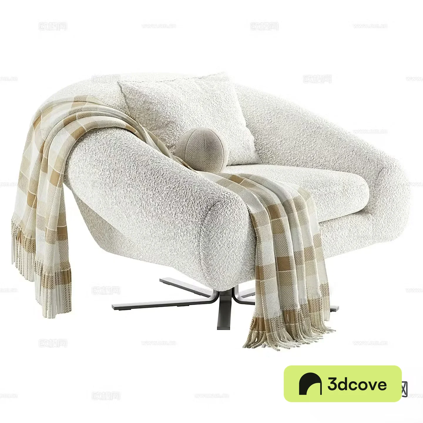Swivel Italian style lounge chair