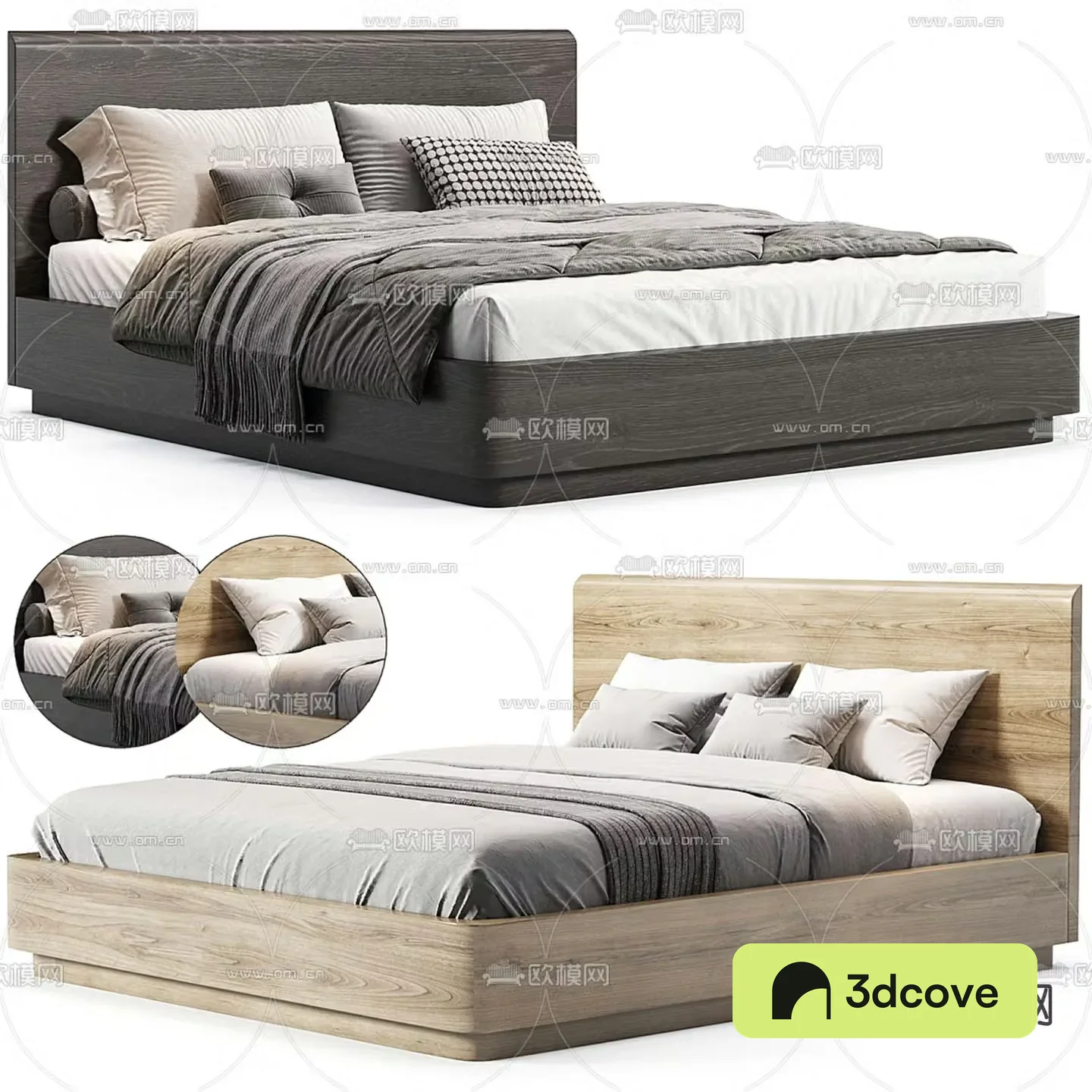 Modern double bed