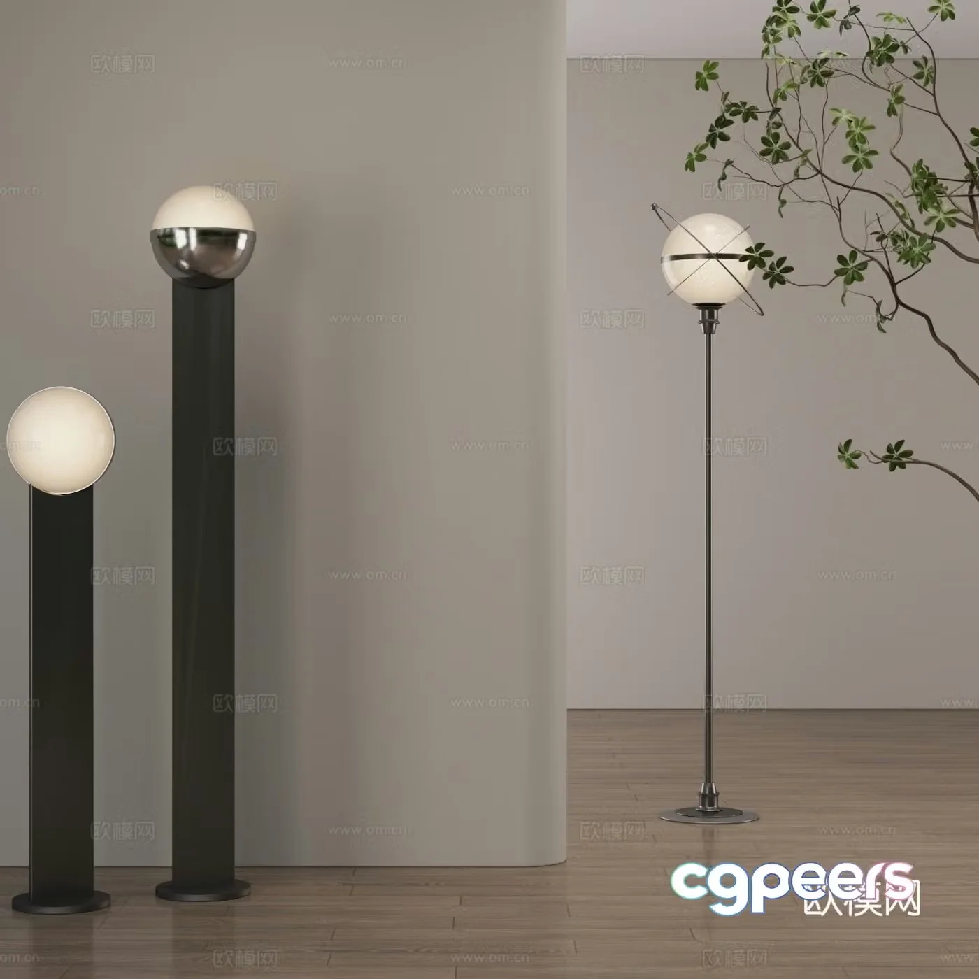 Modern floor lamp 3d model