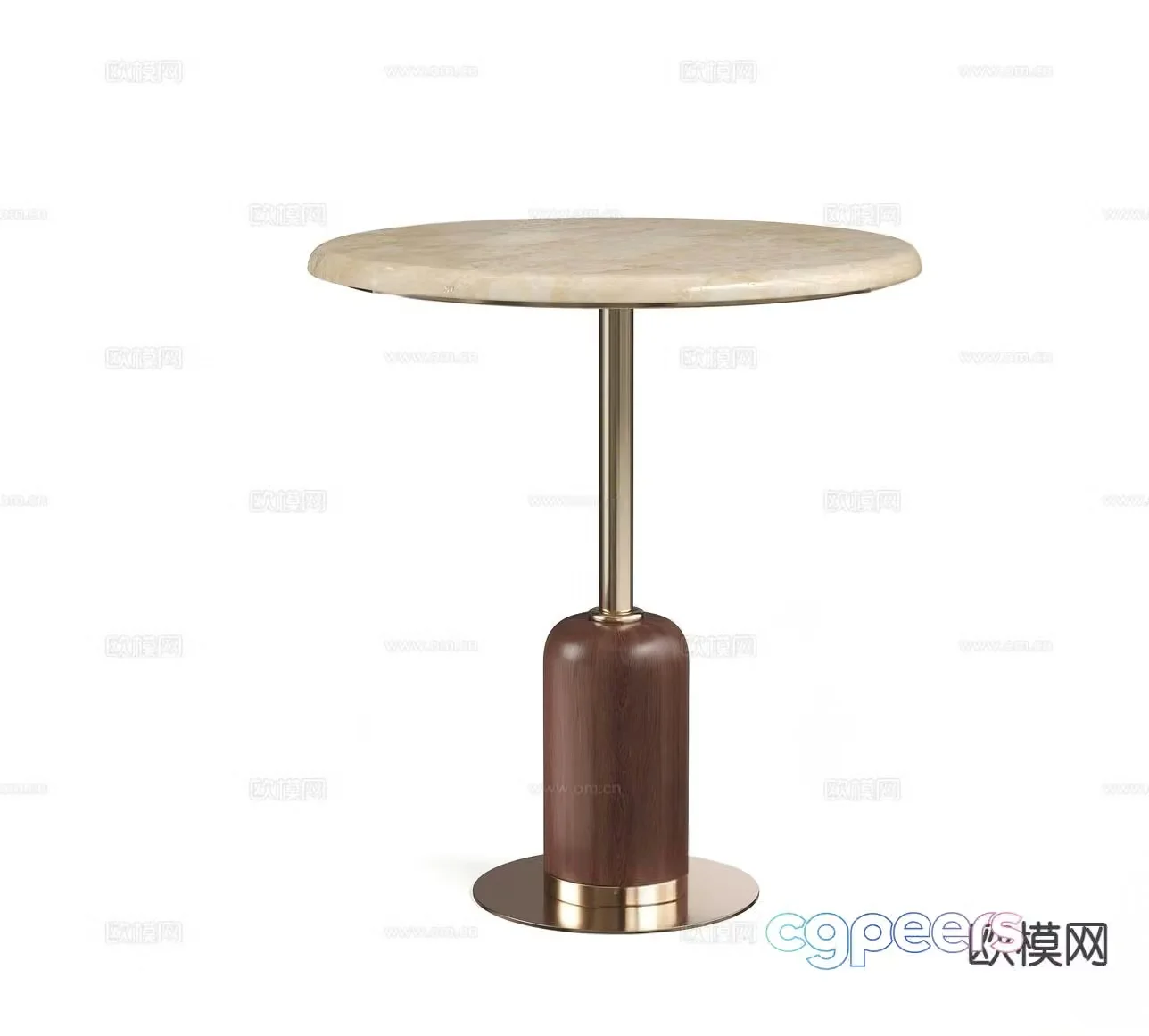 Round table side table angle table 3D model