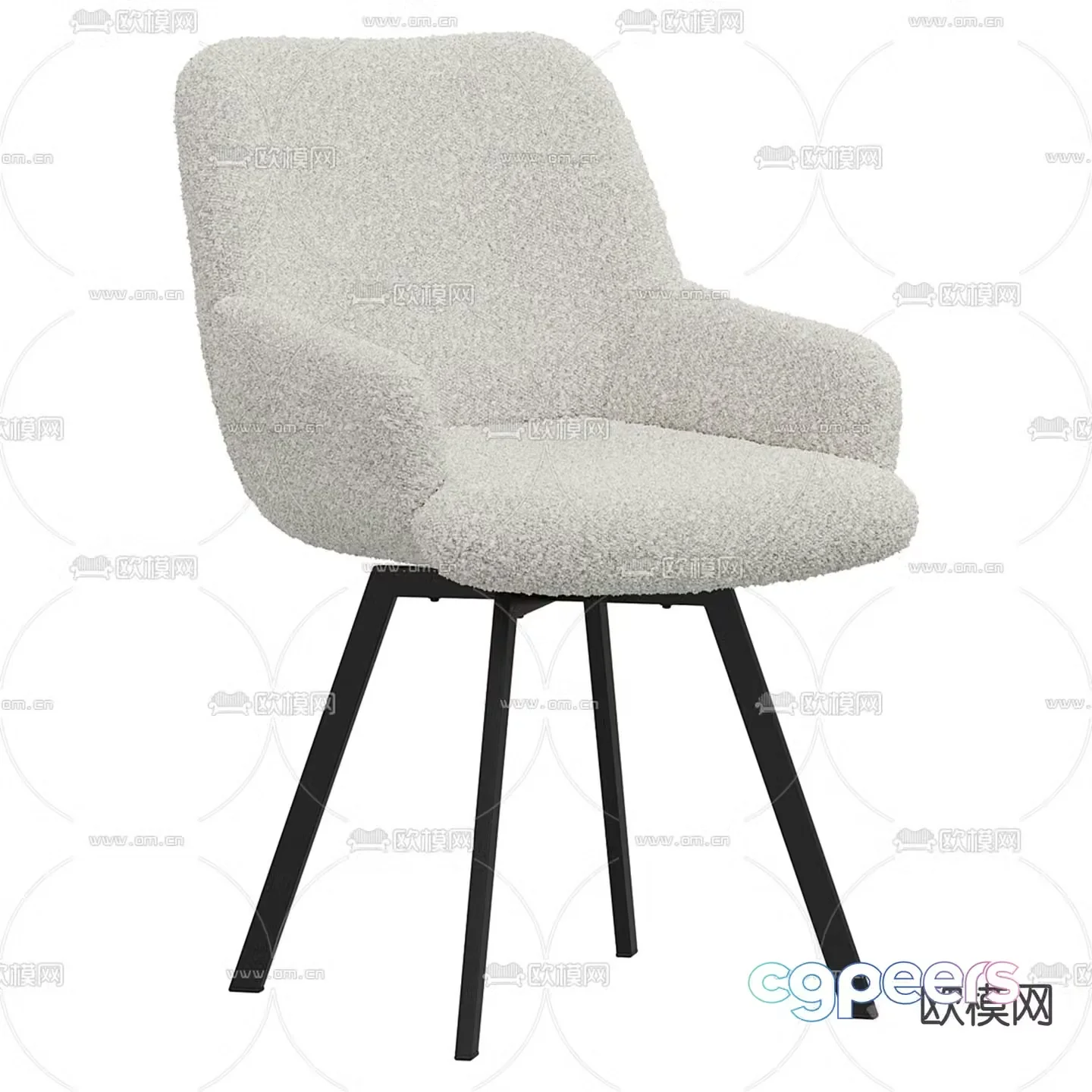 Deephouse velvet chair dining chair 3d model