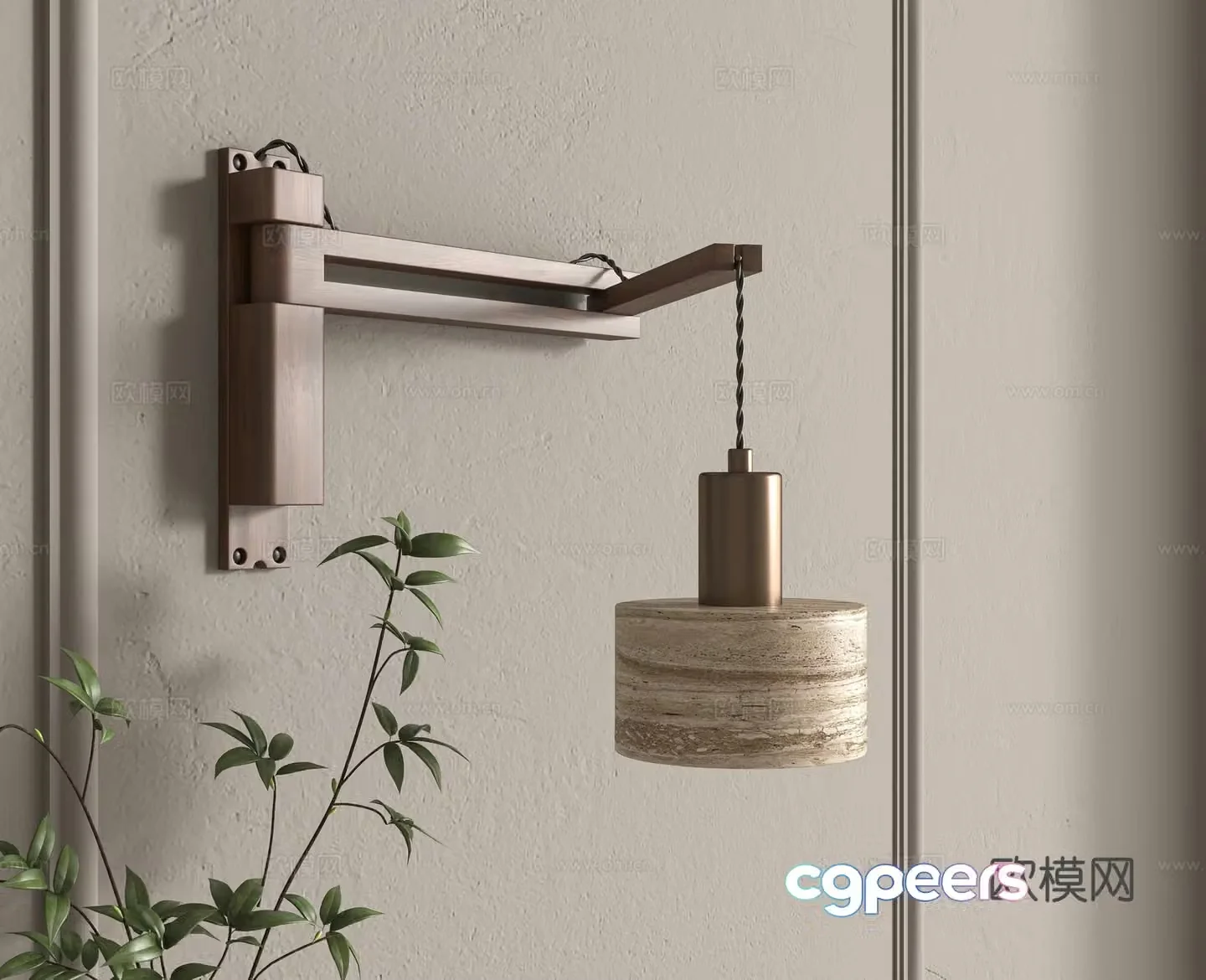 3D model of medieval style wall light