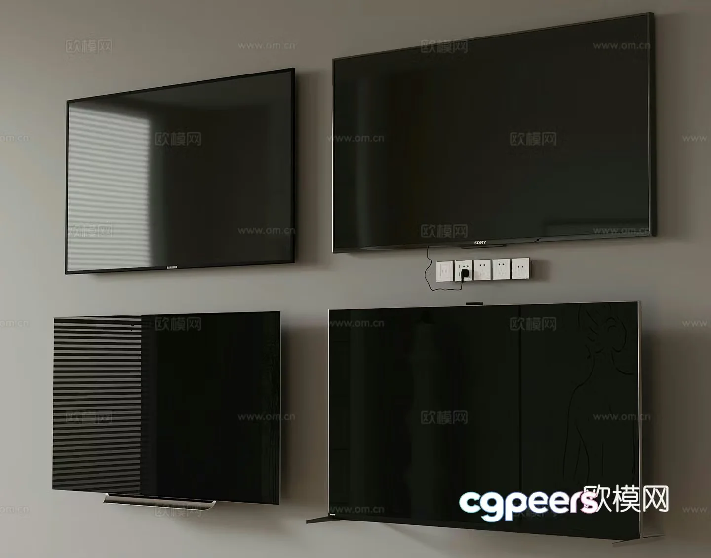 Modern TV 3d model