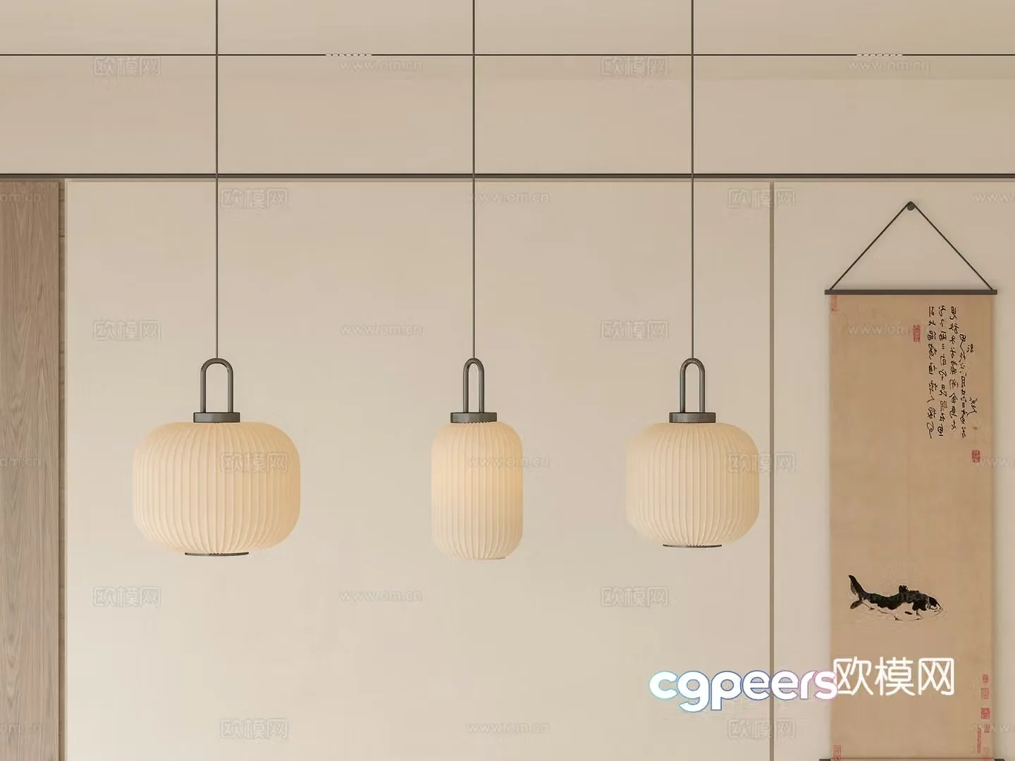 Chinese chandeliers New Chinese chandeliers Song’s aesthetic chandeliers Decorative chandeliers Bedroom Study chandeliers 3D model